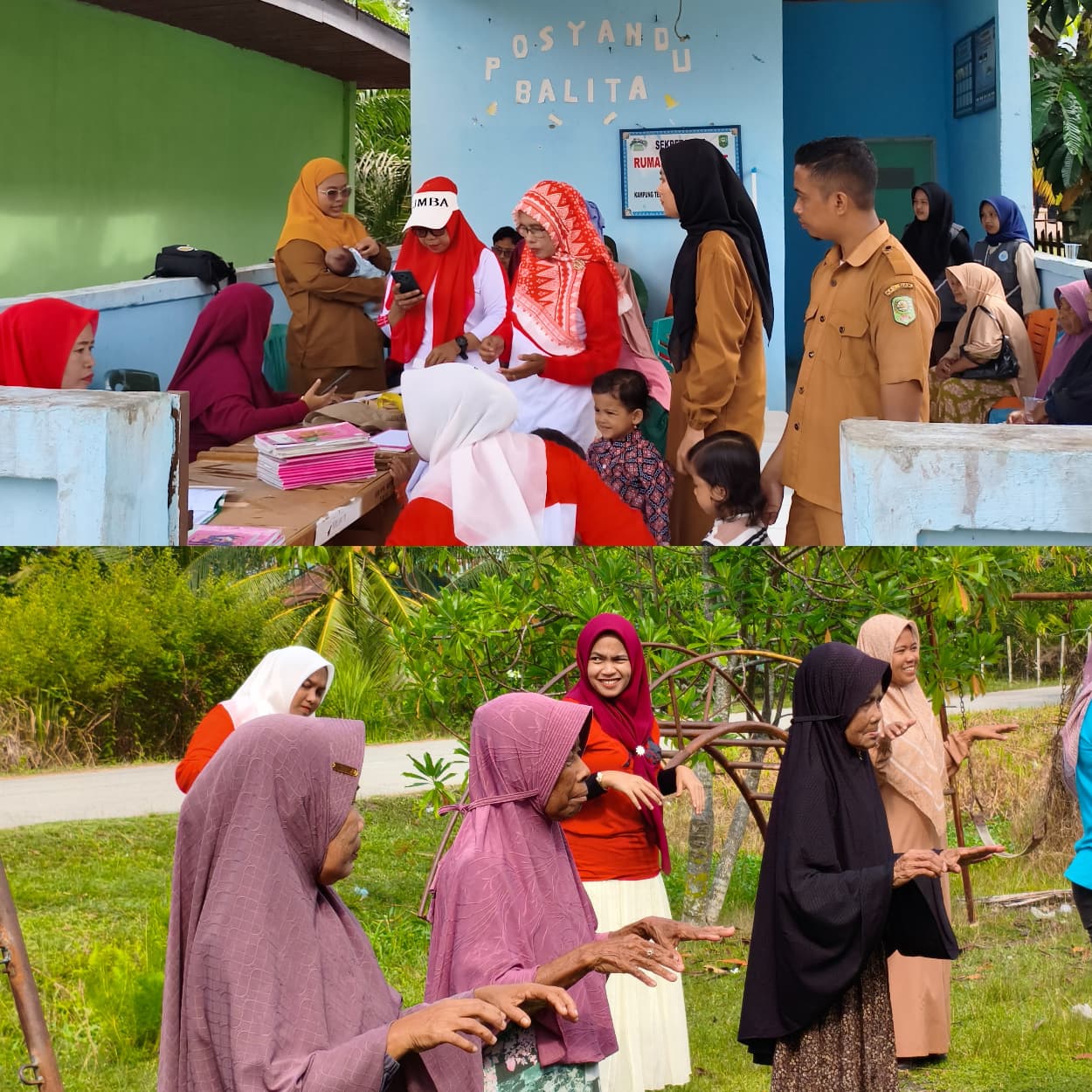 KKNMAS Kelompok 66 Desa Teluk Rimba "Posyandu Sehat,senam Lansia Bugar, Balita Ceria"