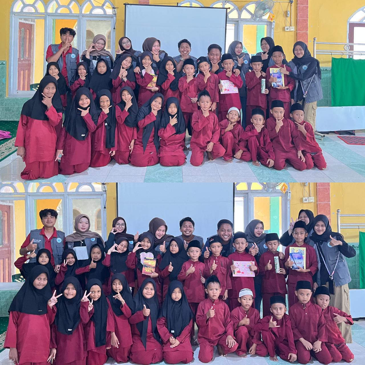 KKNMAS Kelompok 66 Desa Teluk Rimba Gelar Pemutaran Video Sejarah Nabi Muhammad SAW